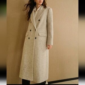PEAK COLLAR FLAP DETAIL LONGLINE PEA OVERCOAT